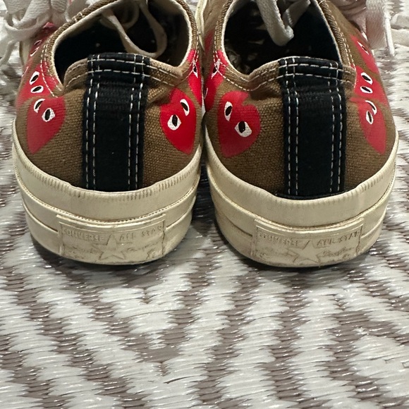Converse Comme des Garçons x Pro Low PLAY Brown Hearts Women’s Size 9 / Men’s 7 - Picture 4 of 6